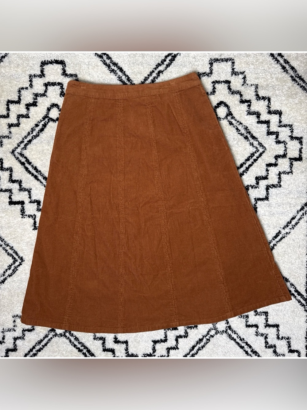 NWT Boden Joy Cord Midi Skirt in Ginger Size 10 - Picture 3 of 10